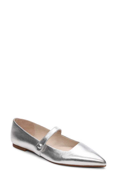 Shop Sanctuary Clamour Pointed Toe Flat In White Gold