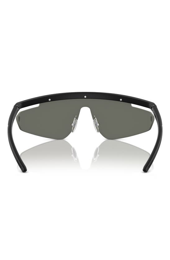 Shop Scuderia Ferrari 140mm Irregular Shield Sunglasses In Matte Black