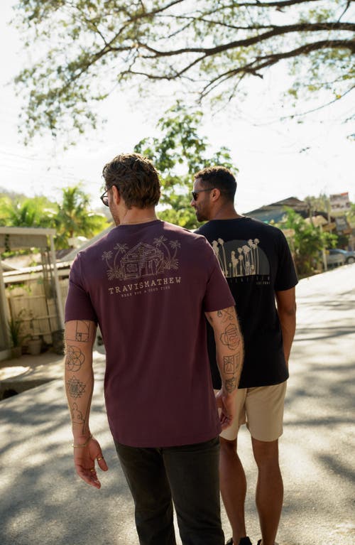 Shop Travismathew Island Gem Cotton Graphic T-shirt In Plum