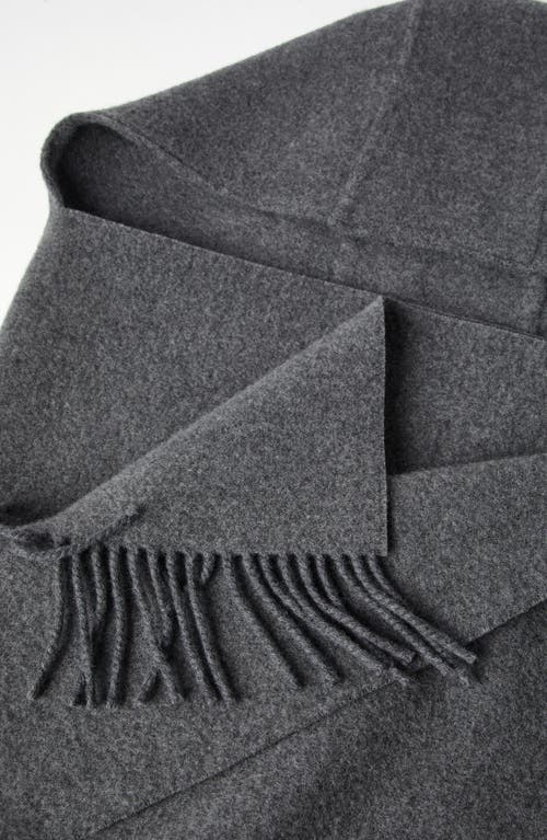 Shop Brunello Cucinelli Hooded Wool And Cashmere Knit Scarf In Lead