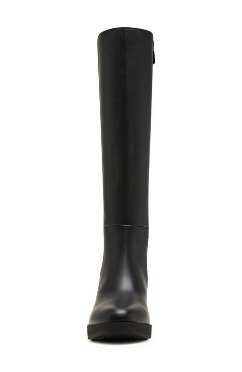 Shop Blondo Monique Waterproof Wedge Boot In Black Leather/stretch