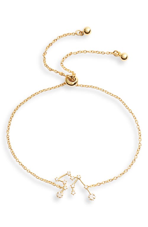 Sterling Forever Zodiac Bracelet in Gold Aquarius at Nordstrom