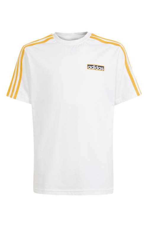 Adidas Originals Adidas Kids' Adibreak Graphic T-shirt In White/bold Gold