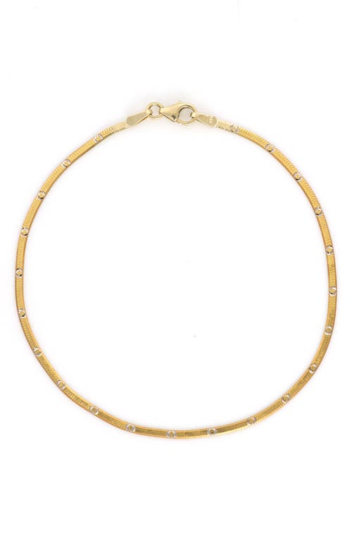 14K Gold Snake Chain Bracelet in 14K White Yellow Gold