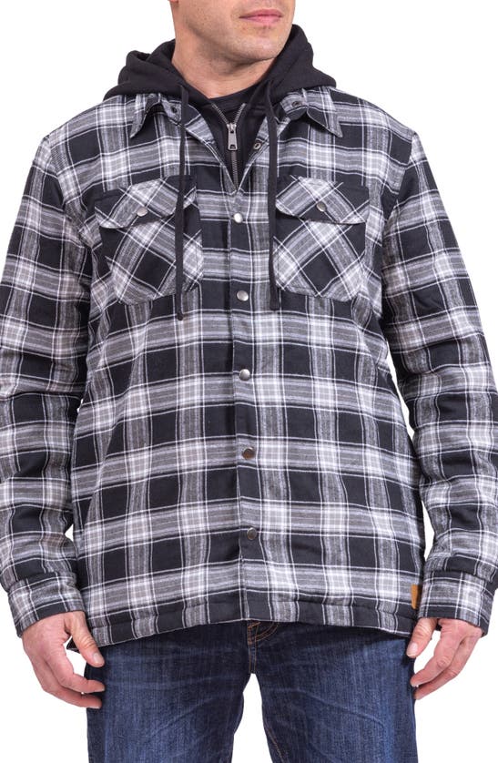 Cloudveil Mountainworks Beefy Quilted Flannel Shirt Jacket In Black ...