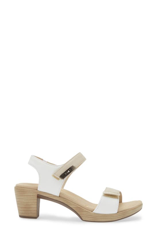 Naot 'intact' Sandal In Ivory/ White/ Gold