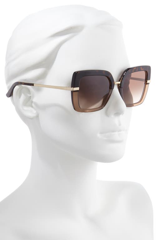 Shop Dolce & Gabbana Dolce&gabbana 52mm Square Sunglasses In Top Havana/brown Grad