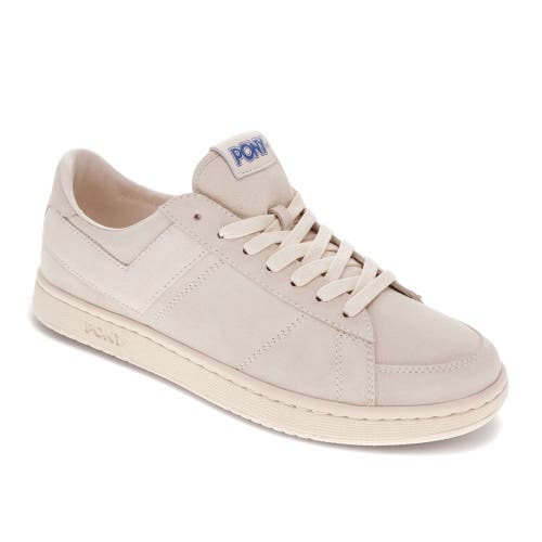 Pony Mens M-pro Low Lux Genuine Suede Premium Lace Up Athletic Sneaker Shoe In Oatmeal/off White