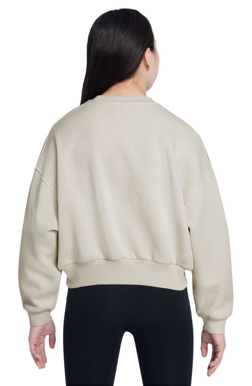 Nike Kids' Sportswear Graphic Sweatshirt In Light Bone/ Volt