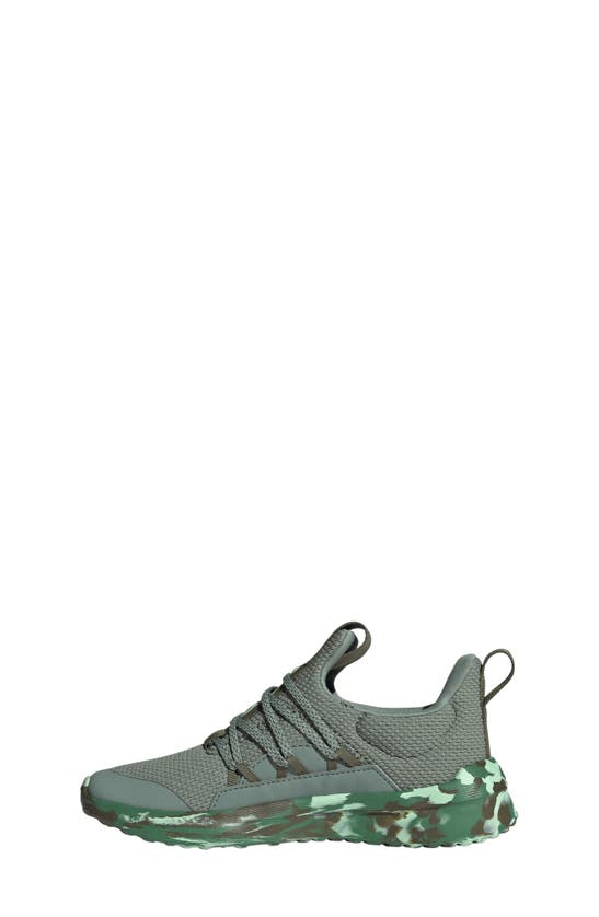 Shop Adidas Originals Kids' Lite Racer Adapt 5.0 Sneaker In Linen Green/ Green/ Silver