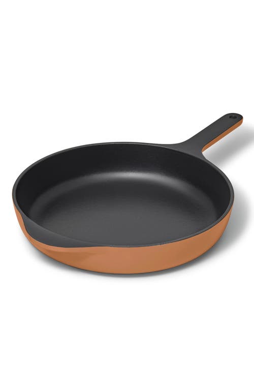 CARAWAY 10.5-Inch Enameled Cast Iron Skillet in Rust 