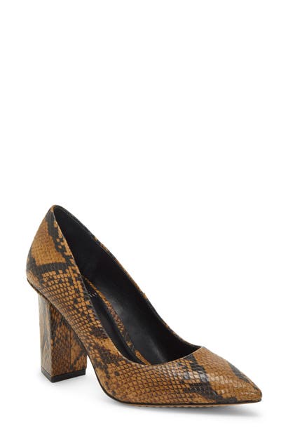 Click to view more detailed imagery on our partner's website Vince Camuto Candera Pointed Toe Pump In Smokey Brown Leather