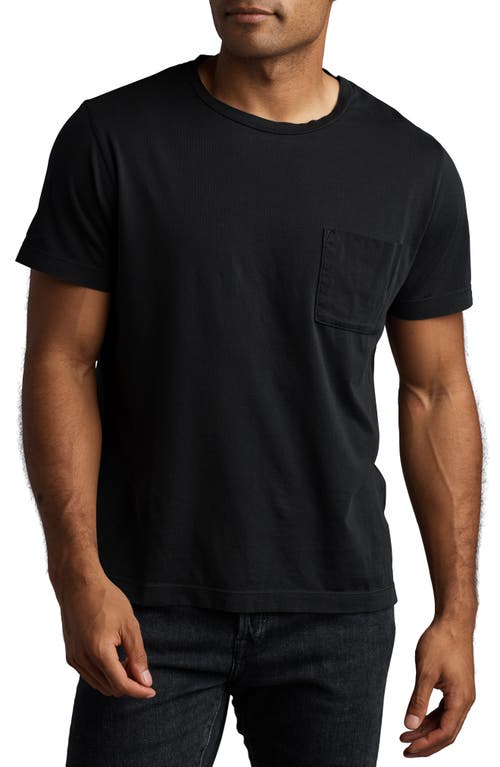 Asher Cotton Pocket T-Shirt in Black
