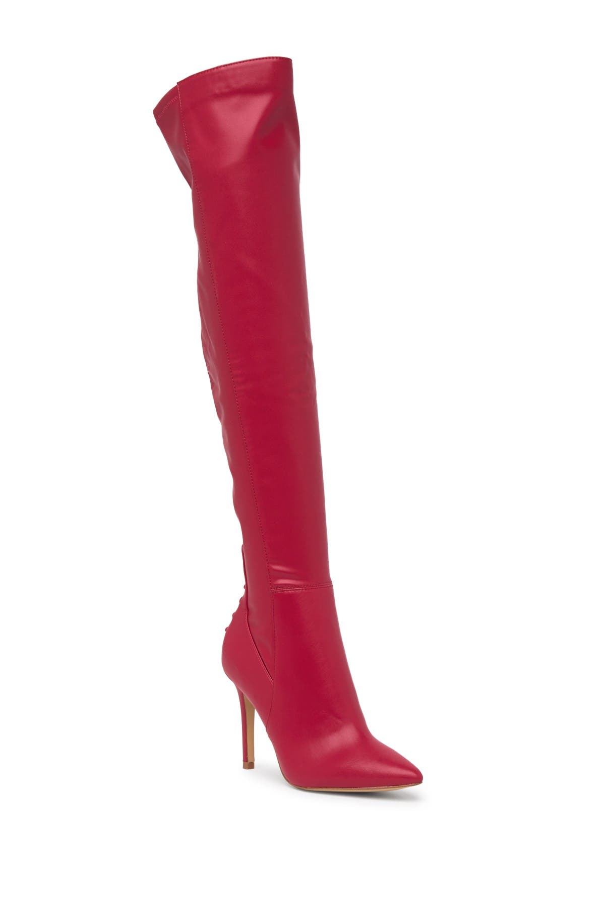 aldo red thigh high boots