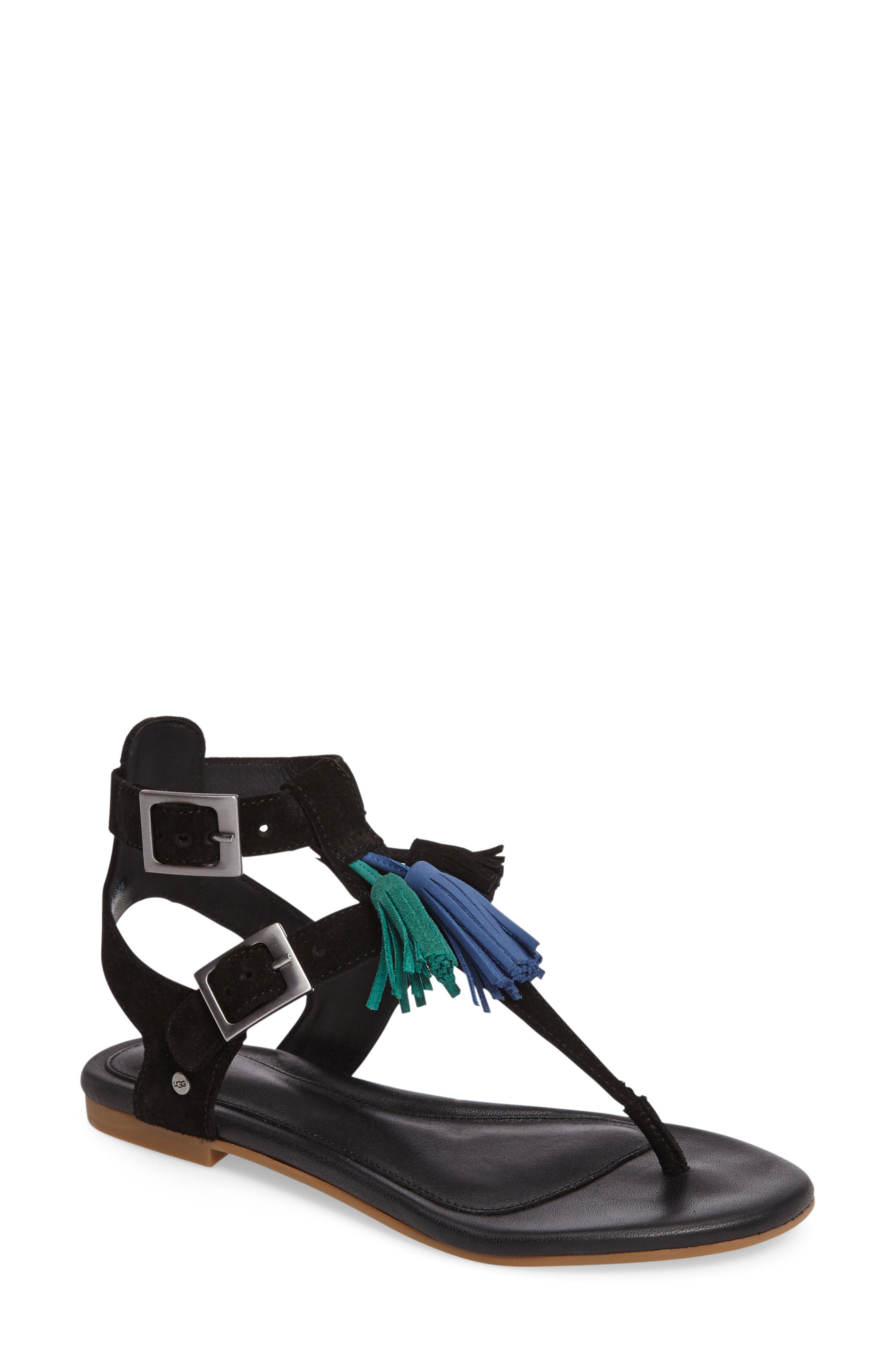 UGG | Lecia Tassel Leather Sandal 