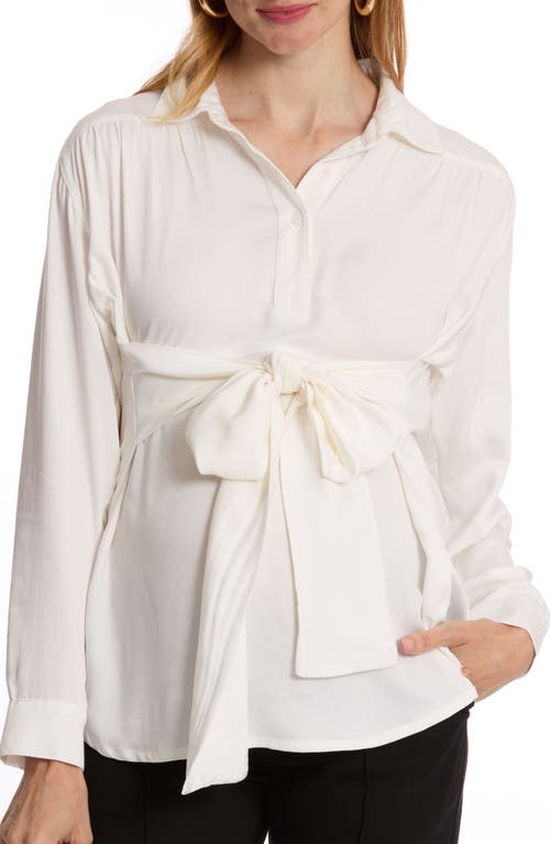 Cache Coeur Harry Maternity/nursing Tunic Top In Ivory