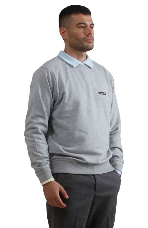 Shop Members Only Preston Crew Neck Sweatshirt In Grey