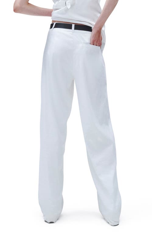 Rag & Bone Donovan Linen Blend Wide Leg Pants In White