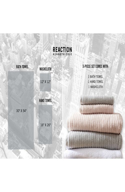 Kenneth Cole Brooks 3-piece Cotton Towel Set In Charcoal