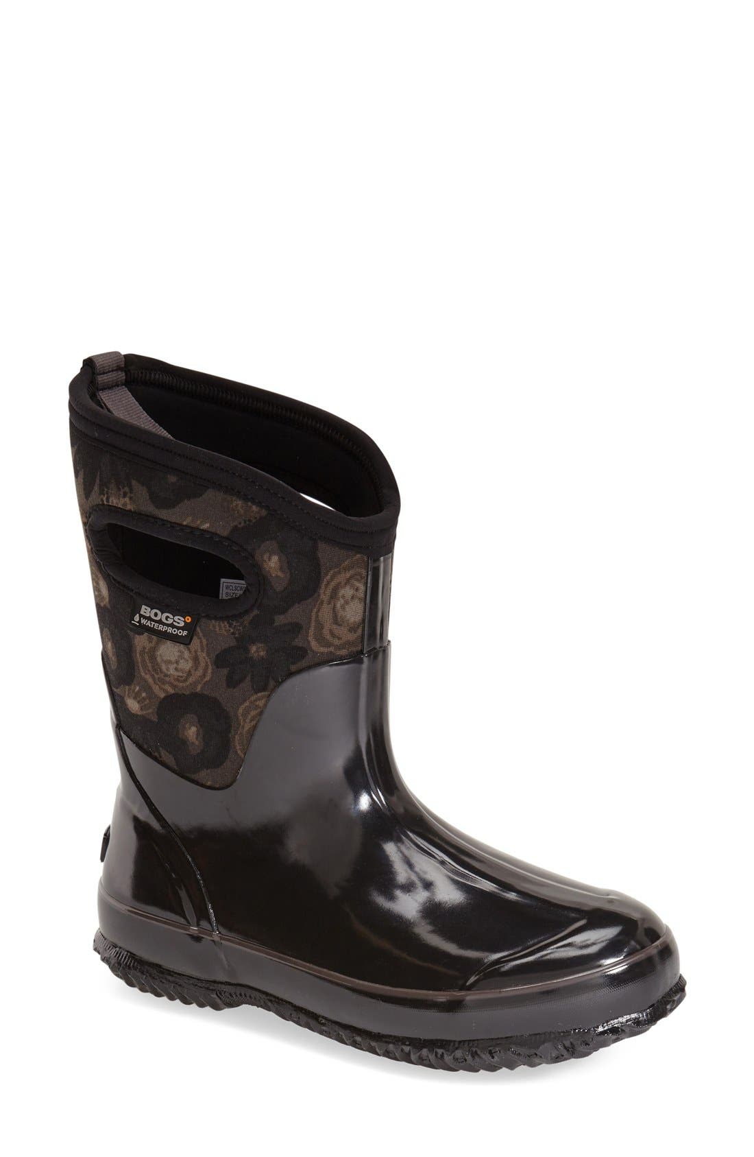 Bogs 'Watercolor' Mid High Waterproof Snow Boot with Cutout Handles (Women) Nordstrom