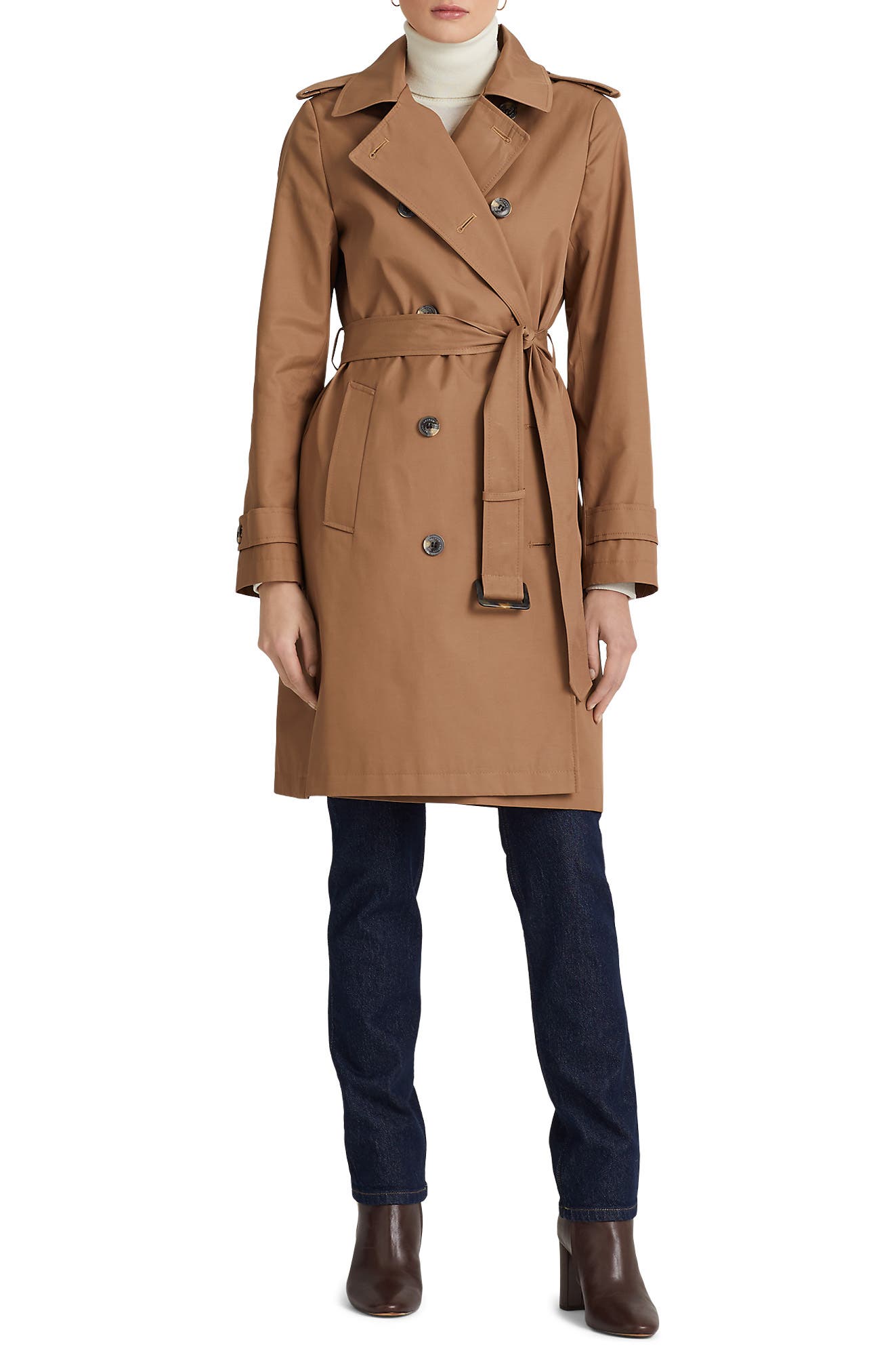 women's trench coat brown