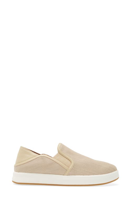 Shop Olukai Ki‘ihele Leather Slip-on Sneaker In Beige/beige