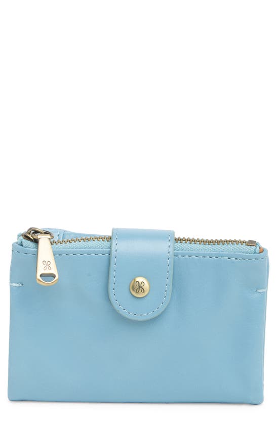 Hobo Ray Leather Bifold Wallet In Blue Mist