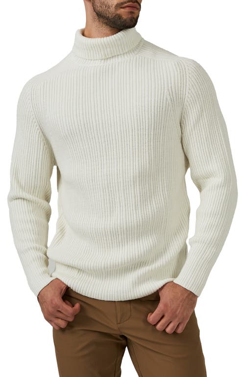 Twin City Rolled Turtleneck Sweater in Ivory