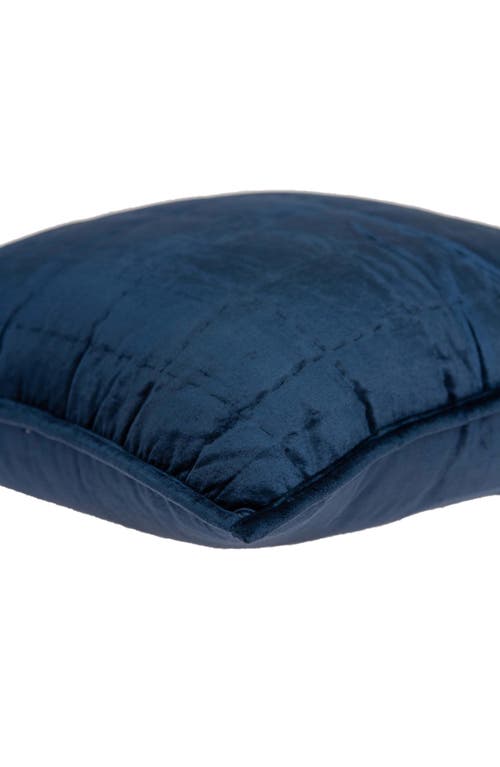 Parkland Collection Balam Solid Throw Pillow In Navy Blue