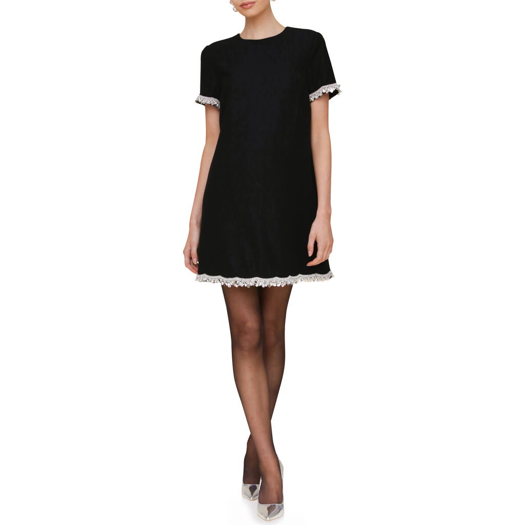 Avec Les Filles Women's Embellished A-line Dress In Black
