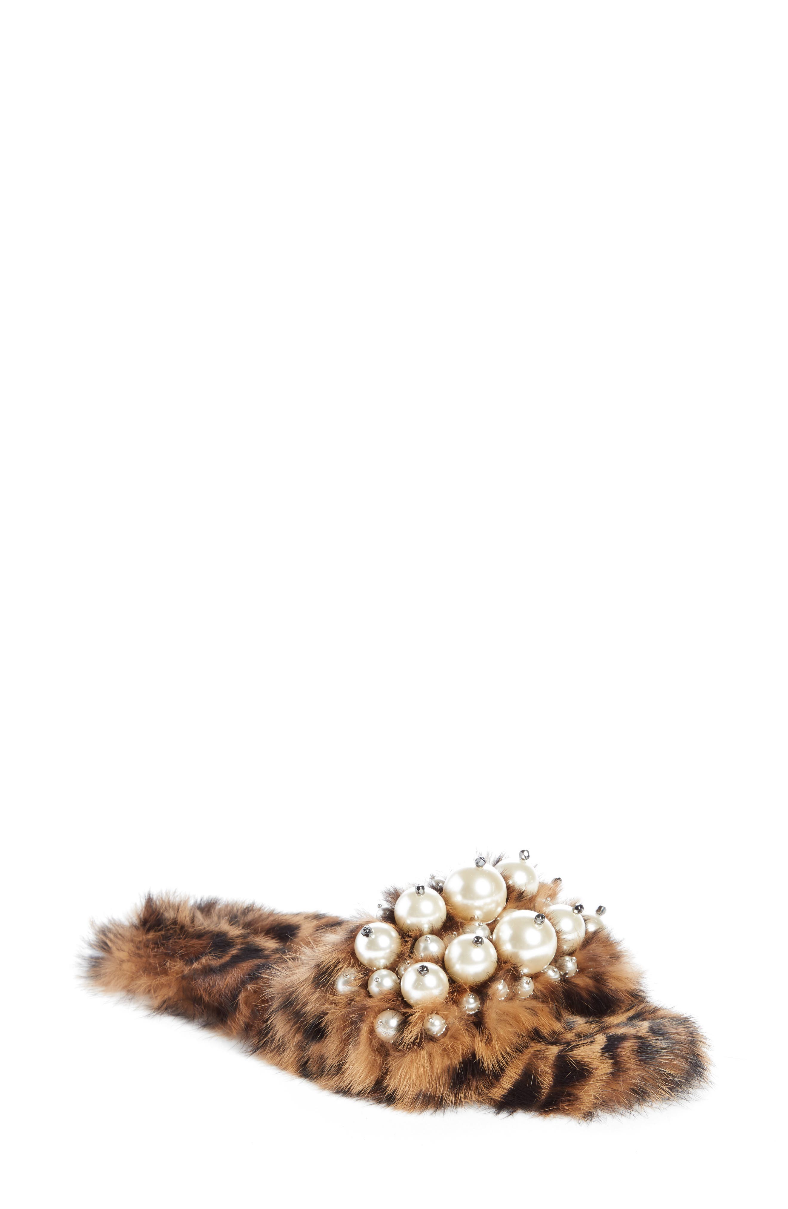 miu miu fur slides