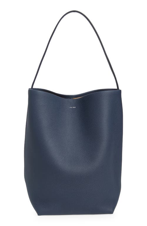 The Row Park North/South Leather Tote in Indigo