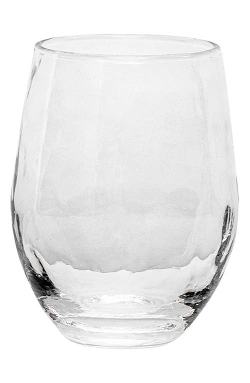 Juliska Puro Stemless White Wine Glass In Clear