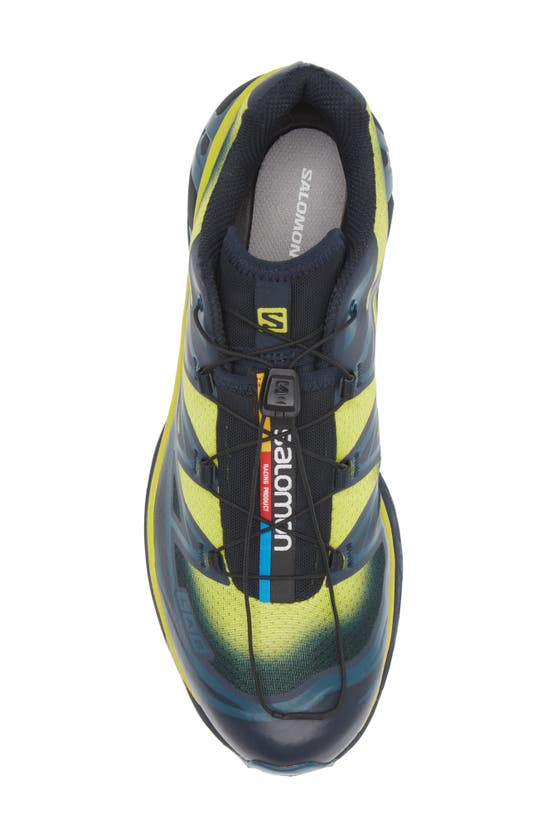 Shop Salomon Xt-6 Skyline Trail Running Shoe In Carbon/sunny Lime/sulphur