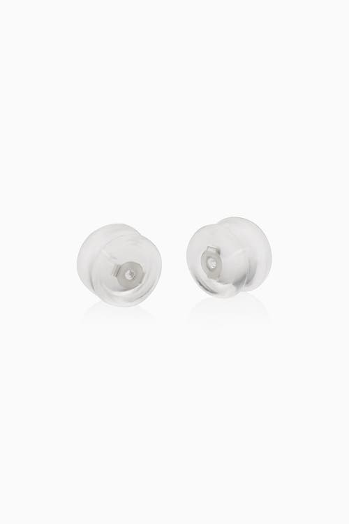 Oradina 14k Gold Hold Me Tight Silicone Earring Backs In White - 1 Pair