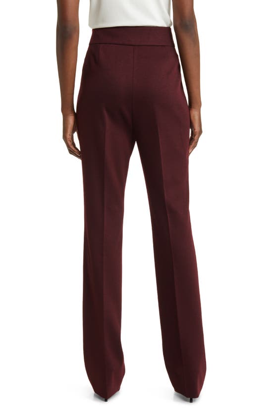 Hugo Boss Slim-fit Trousers In Woven Fabric With Monogram Buttons In Maroon Twill Fantasy