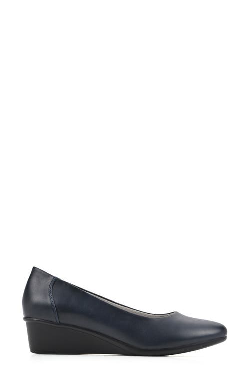 Cliffs By White Mountain Boldness Wedge Pump In Navy/smooth