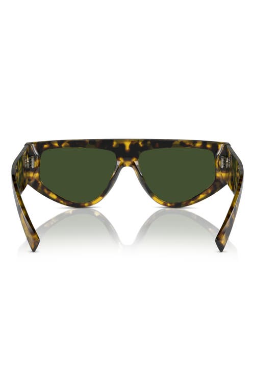 Dolce & Gabbana Dolce&gabbana 57mm Rectangular Sunglasses In Dark Green