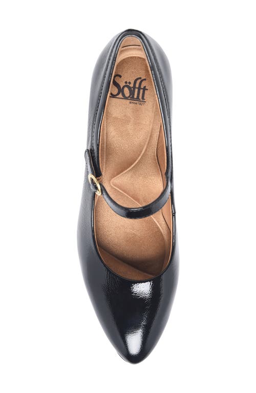 Shop Söfft Sienna Pointed Toe Mary Jane Pump In Black Patent