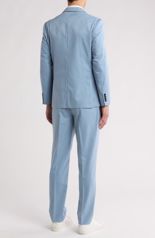 Shop Nordstrom Rack Solid Notched Lapel Suit In Grey Blue