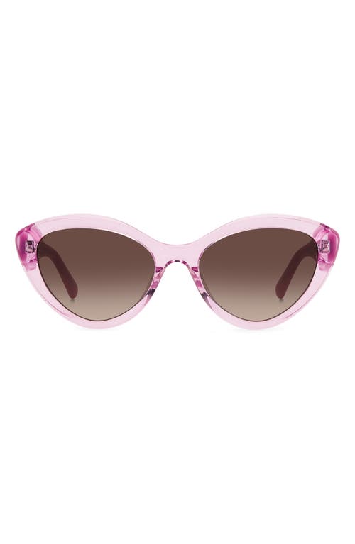 Kate Spade New York Junigs 55mm Gradient Cat Eye Sunglasses In Pink