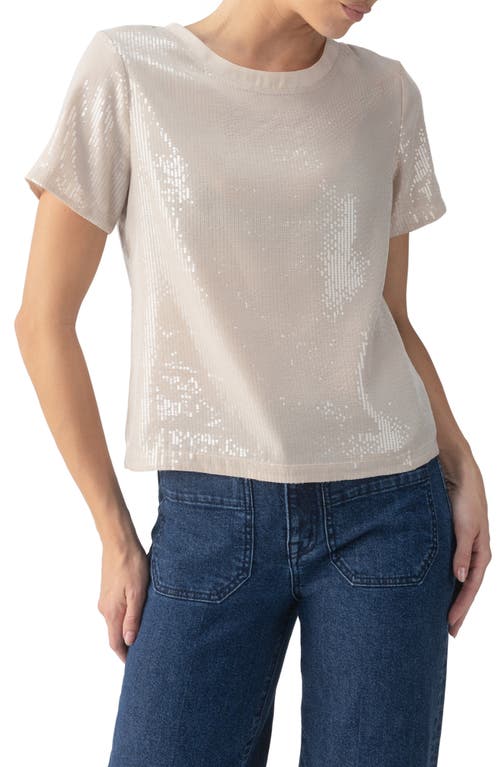 Shop Sanctuary Perfect Sequin Top In Frosted Almond