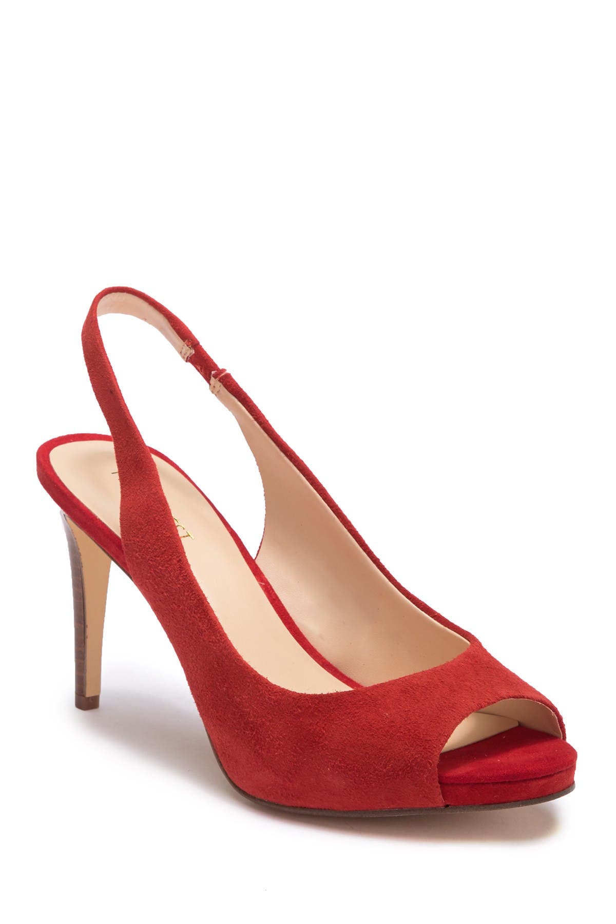 Known As Suede Slingback Peep Toe 