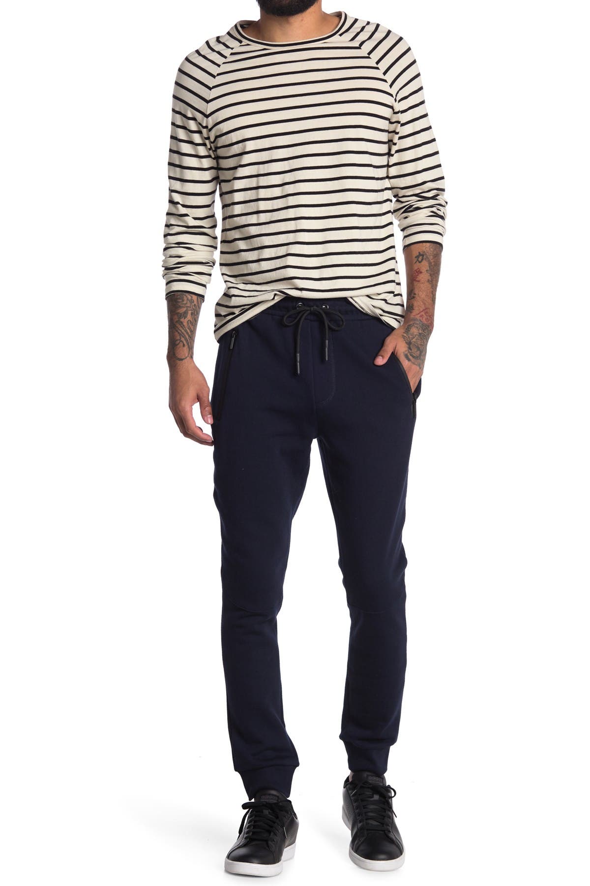 fleece joggers with zip pockets