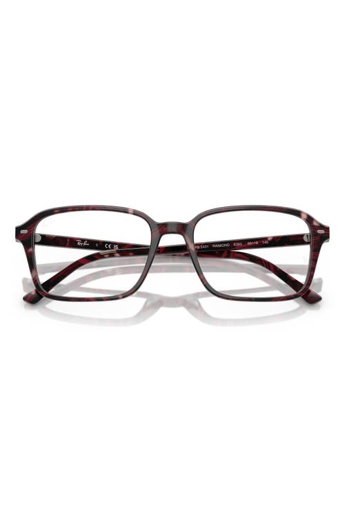 Ray Ban Ray-ban 56mm Square Optical Glasses In Violet