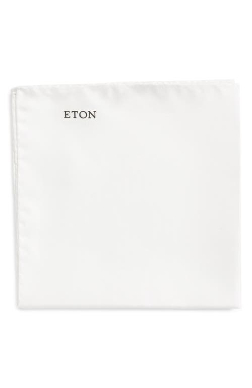 Eton Silk Pocket Square in White at Nordstrom