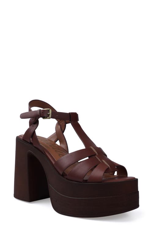 Arlet Platform Sandal in Cognac