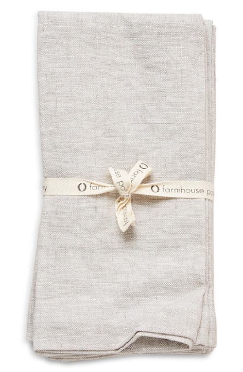 Farmhouse Pottery Set of 4 Washed Linen Napkins in Stone at Nordstrom