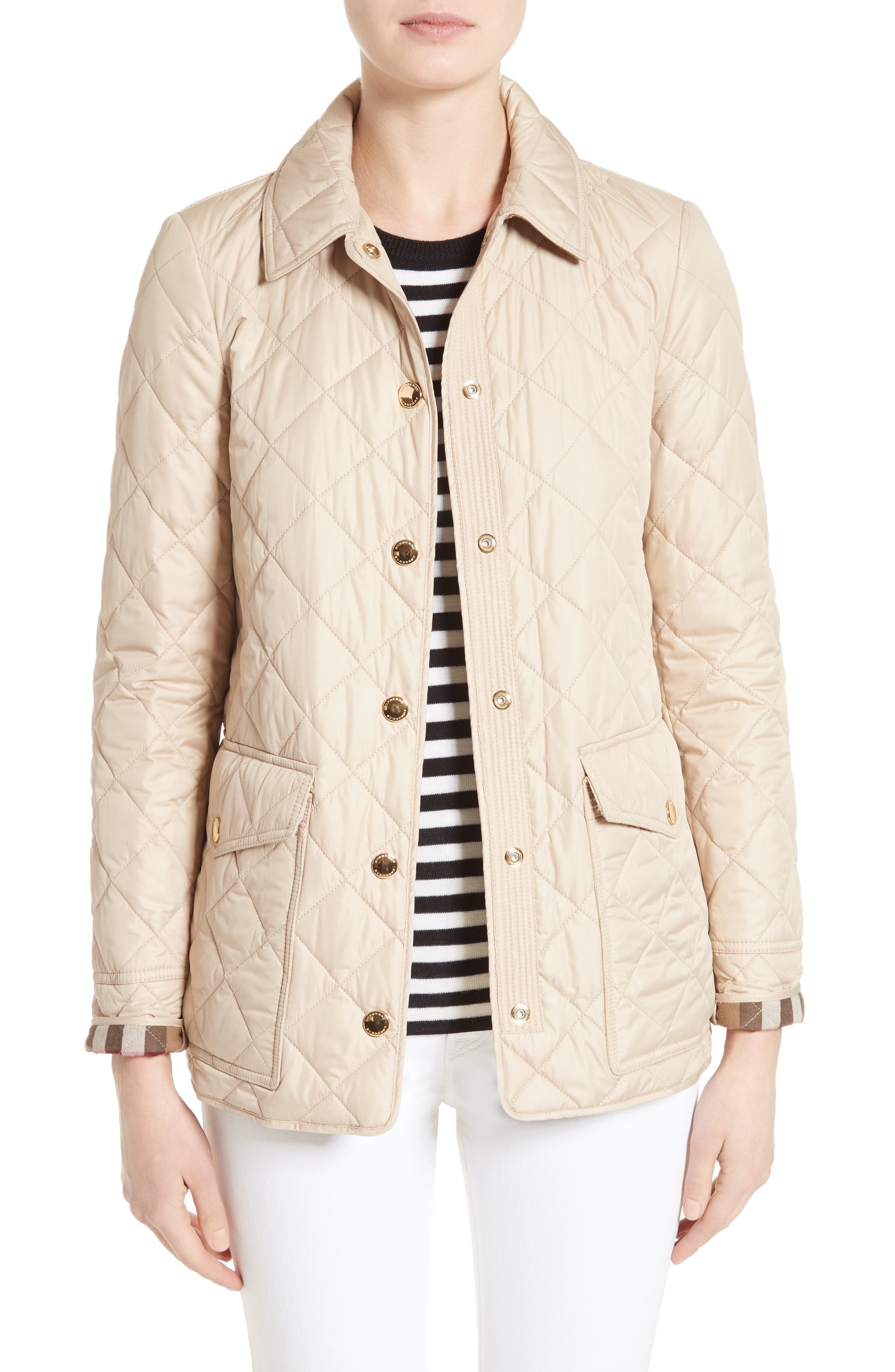 burberry quilted jacket womens nordstrom