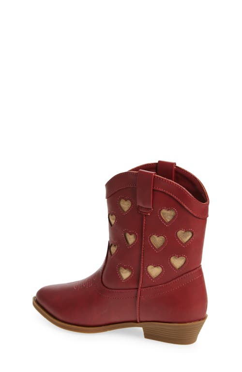 Shop Tucker + Tate Kids' Cade Heart Western Boot In Red Ochre